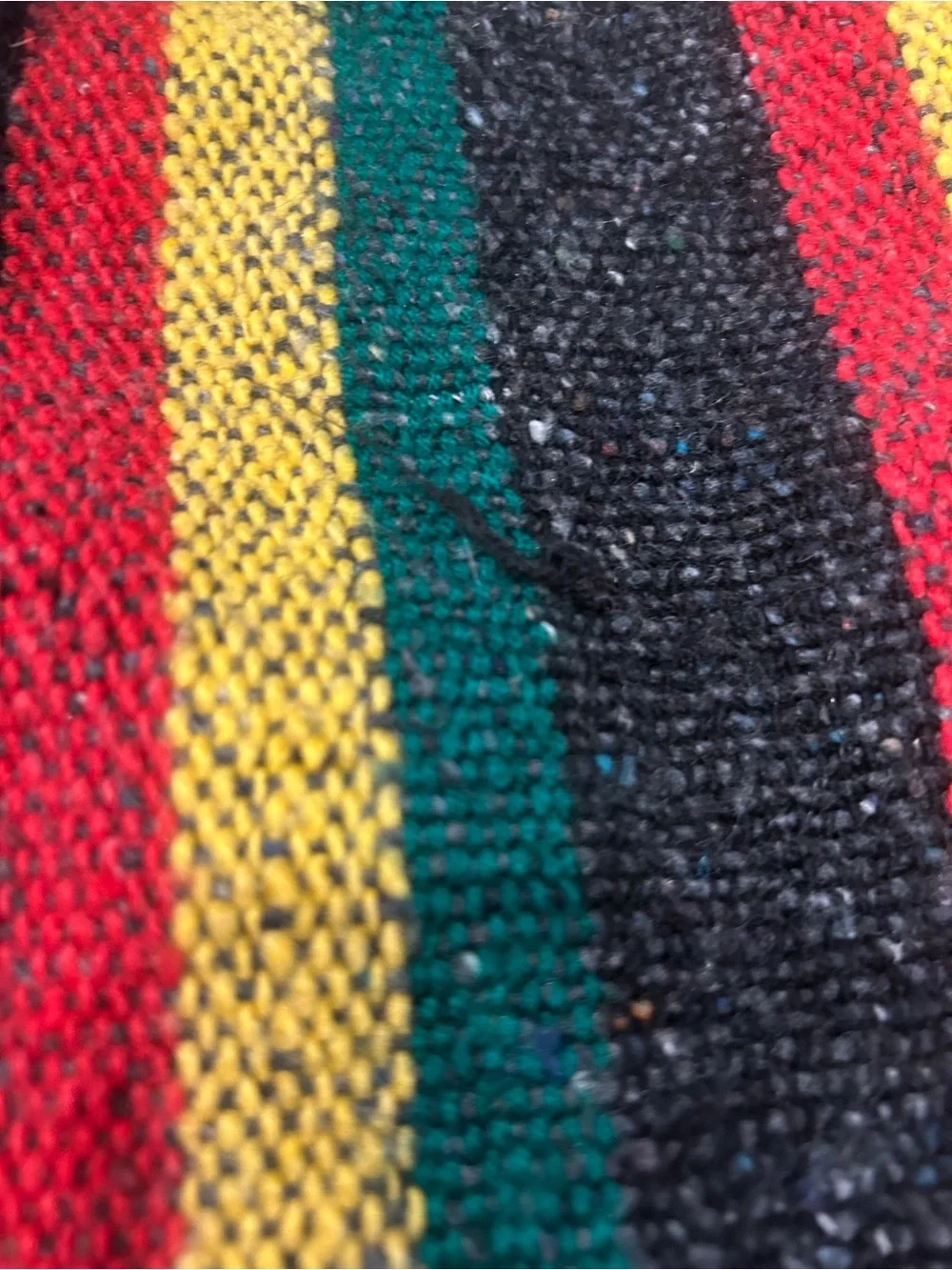 Yarima Baja Hoodie XL Rasta Stripe Pullover Eco-Friendly Recycled Cotton
